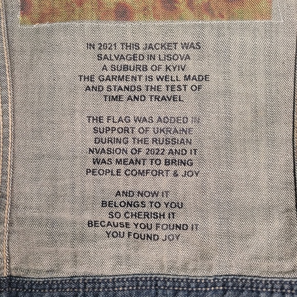SOLD! Original FJ Ukrainian Flag - Jean Jacket - Picture 6 of 8